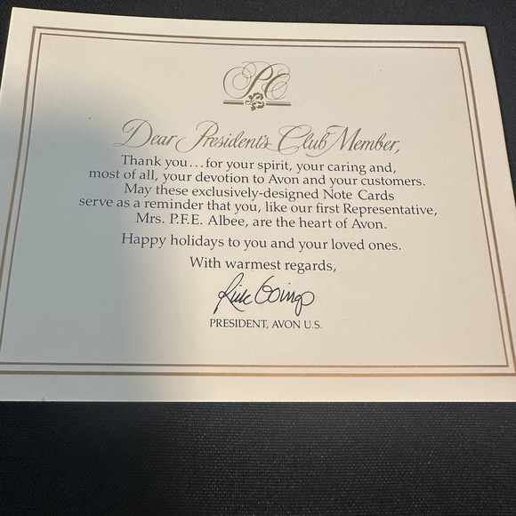 Vintage Boxed Avon Stationery Cards, 1990 the Four‎ Seasons - Picture 7 of 8